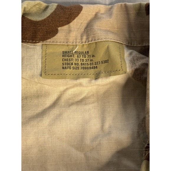 Military Jacket Small Regular Vintage BDU DCU 3 Hot Weather Coat Camouflage Army - Picture 4 of 7